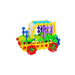 Set 78 de Piese de construit diferite forme multicolore Floare