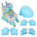 Set Role Reglabile Bleu cu protectii Pozitionarea rotilor 2in1