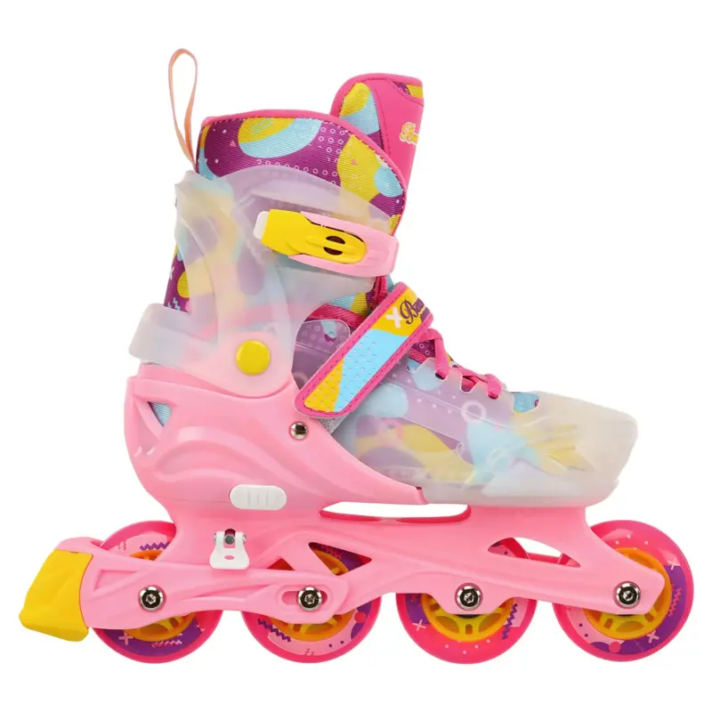 Set Role Reglabile Roz Siclam cu protectii Pozitionarea rotilor 2in1