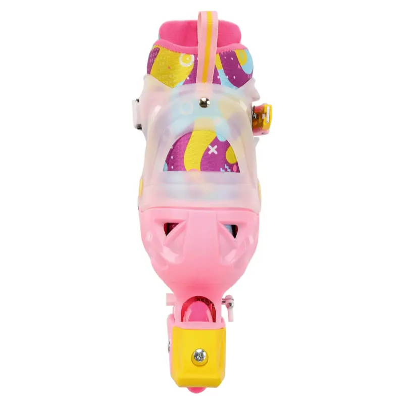 Set Role Reglabile Roz Siclam cu protectii Pozitionarea rotilor 2in1