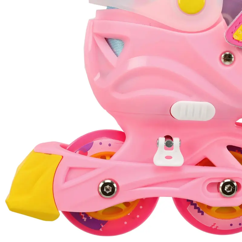 Set Role Reglabile Roz Siclam cu protectii Pozitionarea rotilor 2in1