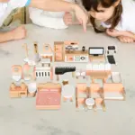 Set de Mobilier lemn copii Casuta pentru papusi 34 piese