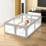 Tarc de joaca Gri cu ventuze Loc pentru bebelusi 60 bile colorate