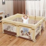 Tarc de joaca Panda Loc pentru bebelusi copii cu 60 bile colorate