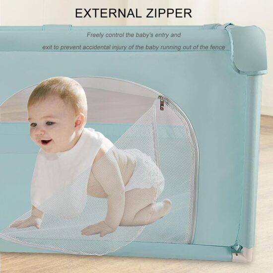 Tarc de joaca Verde 150x200 cu ventuze Loc bebelusi 50 bile colorate