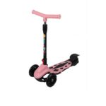 Trotineta pliabila Roz Scooter copii reglabil cu 3 roti din PVC Dragon