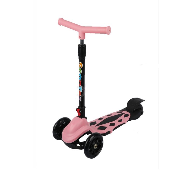 Trotineta pliabila Roz Scooter copii reglabil cu 3 roti din PVC Dragon