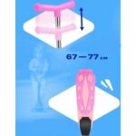 Trotineta pliabila Roz Scooter copii reglabil cu 3 roti din PVC Dragon