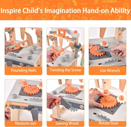 Trusa scule Joc de asamblat Bancul de lucru pentru mester