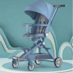 Carucior copii Bleu Sport Portabil Pliabil si Reglabil pentru dormit