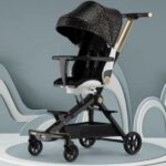 Carucior copii Negru Sport Portabil Pliabil si Reglabil pentru dormit