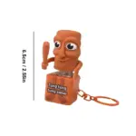 Figurina Breloc Tung Tung Sahur Italian Brainrot cu sunete 6.5 cm