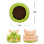 Fotoliu bebelusi Dino Verde cu suport pentru picioare din plus