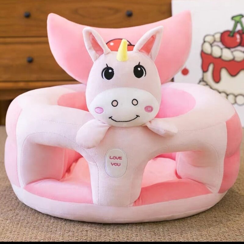 Fotoliu bebelusi Unicornul Roz cu suport pentru picioare din plus Fotoliu bebelusi Unicornul Roz cu suport pentru picioare din plus