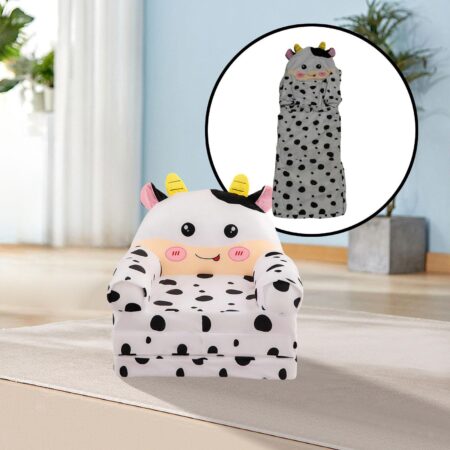 Fotoliu extensibil copii Vacuta Alba din plus 120 cm 3 placi