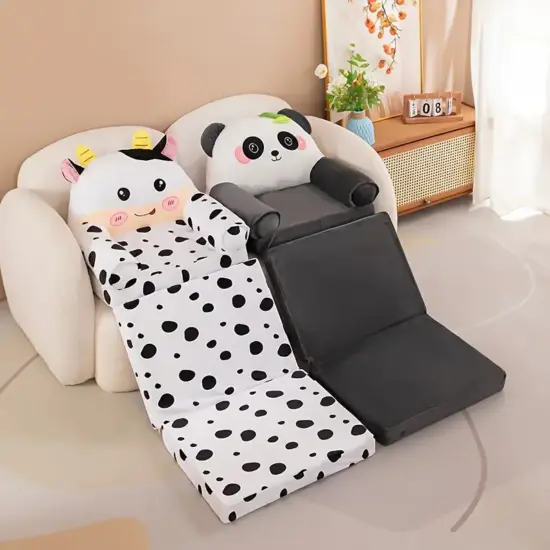 Fotoliu extensibil copii Vacuta Alba din plus 120 cm 3 placi