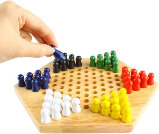 Joc Societate Dame Chinezesti Set tabla cu pioni in 6 culori