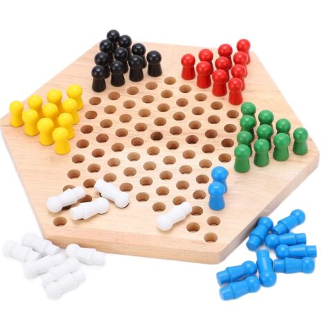 Joc Societate Dame Chinezesti Set tabla cu pioni in 6 culori