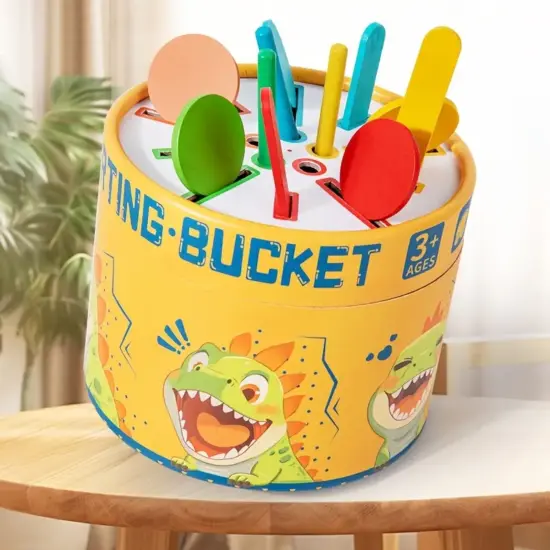 Joc Montessori Sortare culori cu betisoare si monede Forme