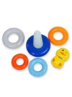 Jucarie Piramida cu 5 Cercuri colorate Stivuim Ratusca