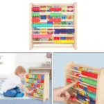 Jucarie educativa Montessori Abac lemn Alfabet in limba engleza