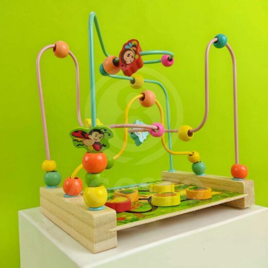 Jucarie motricitate Traseu Labirint cu Fructe si Circuit cu bile