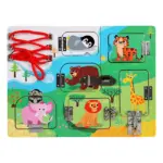 Placa senzoriala Montessori Animale din padure Busy Board
