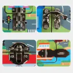 Placa senzoriala Montessori Animale din padure Busy Board