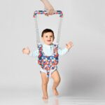 Premergator Bleu cu casca de protectie Ham Bebe de mers reglabil