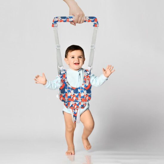 Premergator Bleu cu casca de protectie Ham Bebe de mers reglabil