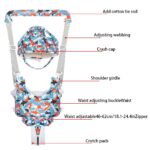 Premergator Bleu cu casca de protectie Ham Bebe de mers reglabil