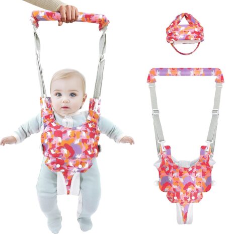 Premergator Rosu cu casca de protectie Ham Bebe de mers reglabil