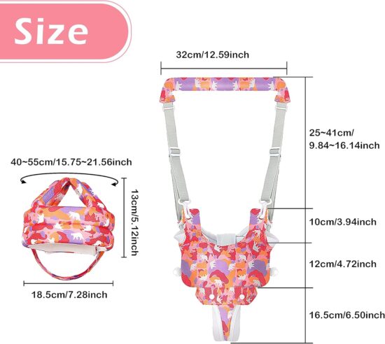 Premergator Rosu cu casca de protectie Ham Bebe de mers reglabil