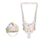 Premergator Roz cu casca de protectie Ham Bebe de mers reglabil