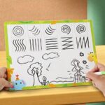 Puzzle din lemn Animale cu Tablita de scris si Carioca de desenat