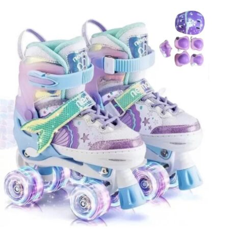 Role Inger Protectii 4 roti incepatori reglabile Lumini Frana Patine