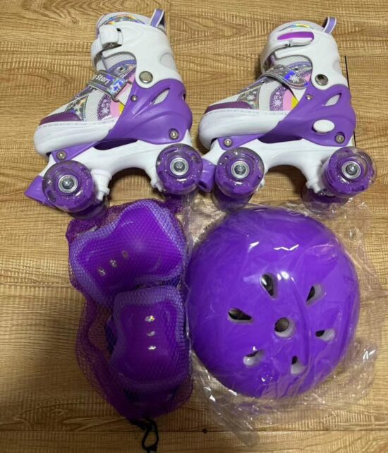 Role Mov cu Protectii 4 roti incepatori reglabile Lumini Frana Patine