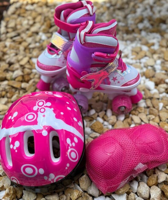 Role Sport Protectii 4 roti incepatori reglabile Lumini Frana Patine