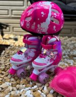 Role Sport Protectii 4 roti incepatori reglabile Lumini Frana Patine