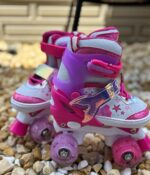 Role Sport Protectii 4 roti incepatori reglabile Lumini Frana Patine