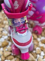 Role Sport Protectii 4 roti incepatori reglabile Lumini Frana Patine