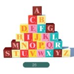 Set 100 cuburi Oraselul cu Forme geometrice din lemn Vehicule