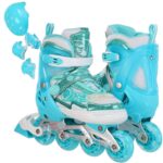 Set Role Turcoaz Reglabile cu protectii Pozitionarea rotilor 2in1