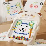 Tabla desen Joc Mozaic Ursulet piese colorate si pix magnetic