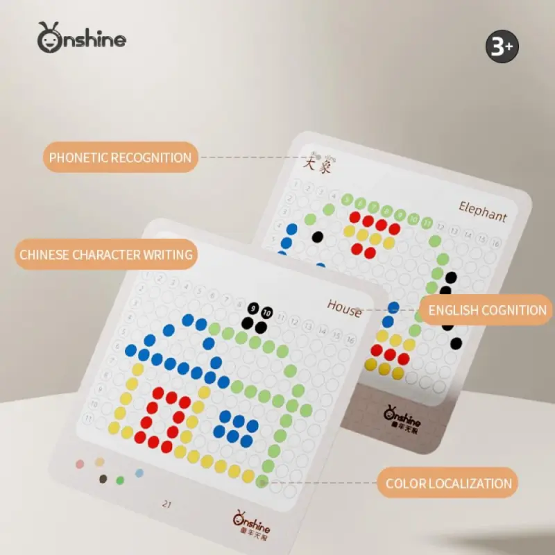 Tabla desen Joc Mozaic Ursulet piese colorate si pix magnetic