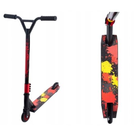 Trotineta Rosie cu Frana de picior pe Spate Scooter cu Lumini