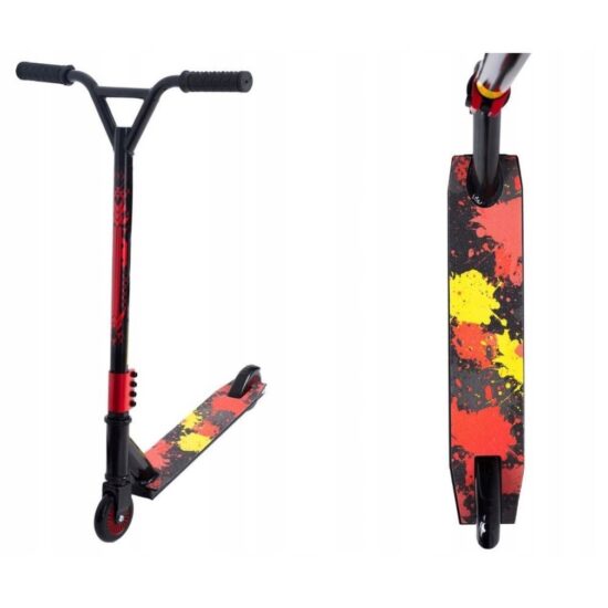 Trotineta Rosie cu Frana de picior pe Spate Scooter cu Lumini