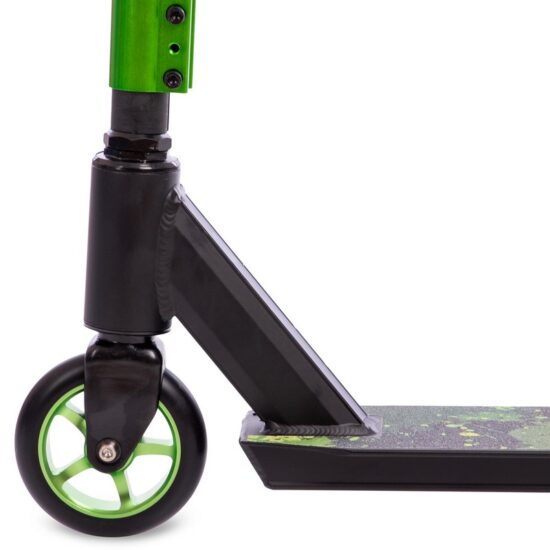 Trotineta Verde cu Frana de picior pe Spate Scooter cu Lumini