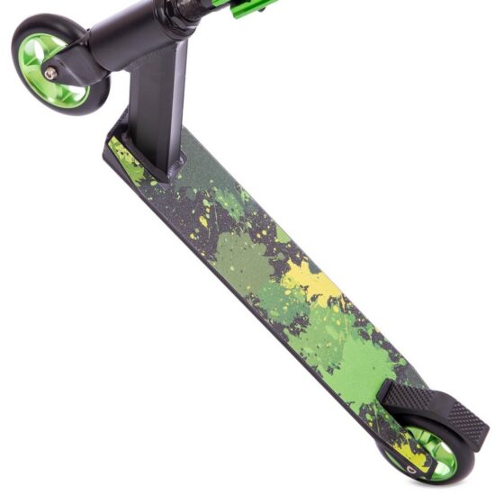 Trotineta Verde cu Frana de picior pe Spate Scooter cu Lumini