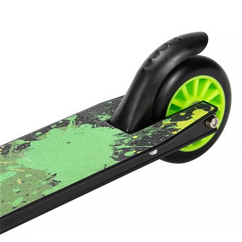 Trotineta Verde cu Frana de picior pe Spate Scooter cu Lumini